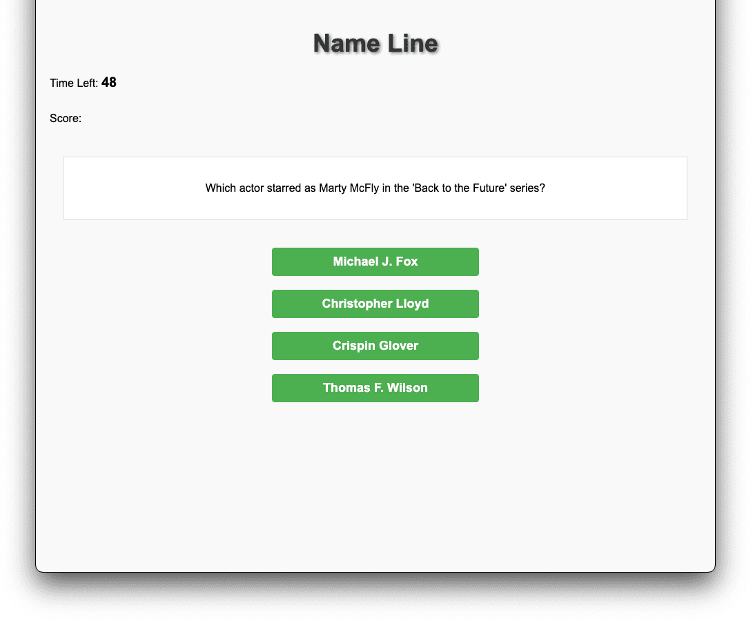Name Line prototype preview